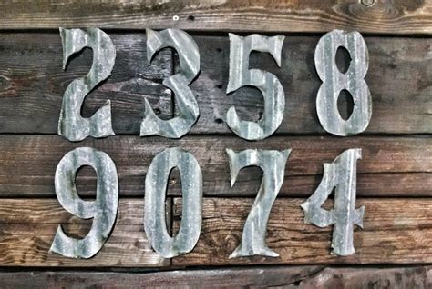 Corrugated Metal Numbers 